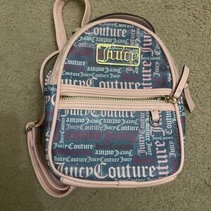 Juicy Couture Pink &  Denim Printed Mini Backpack